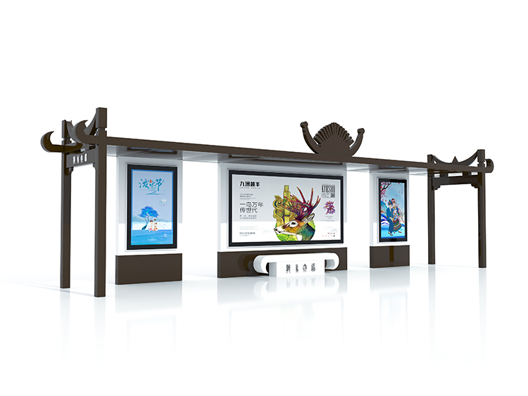 走进“高颜值”的藏式智慧公交候车亭